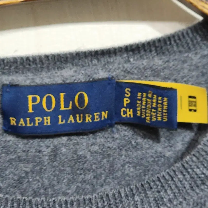 [BUNJANG] Ralph Lauren Polo Charcoal Wool Sweater / (S) 랄프로렌 폴로 니트 차콜 라운드 울스웨터 슬림핏