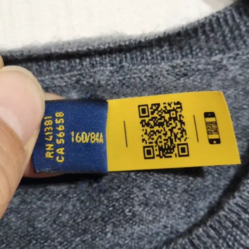 [BUNJANG] Ralph Lauren Polo Charcoal Wool Sweater / (S) 랄프로렌 폴로 니트 차콜 라운드 울스웨터 슬림핏