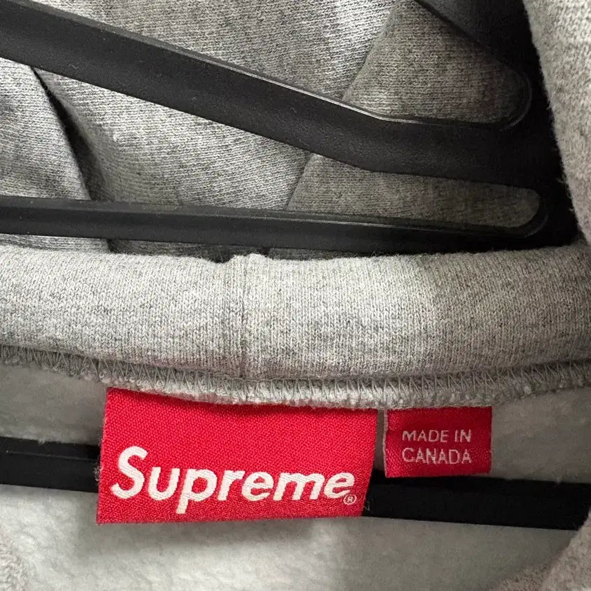 [BUNJANG] Supreme Drawcord Hoodie Heather Grey L / 슈프림 스몰 박스 드로우코드 후드 스웨트셔츠 헤더 그레이 L