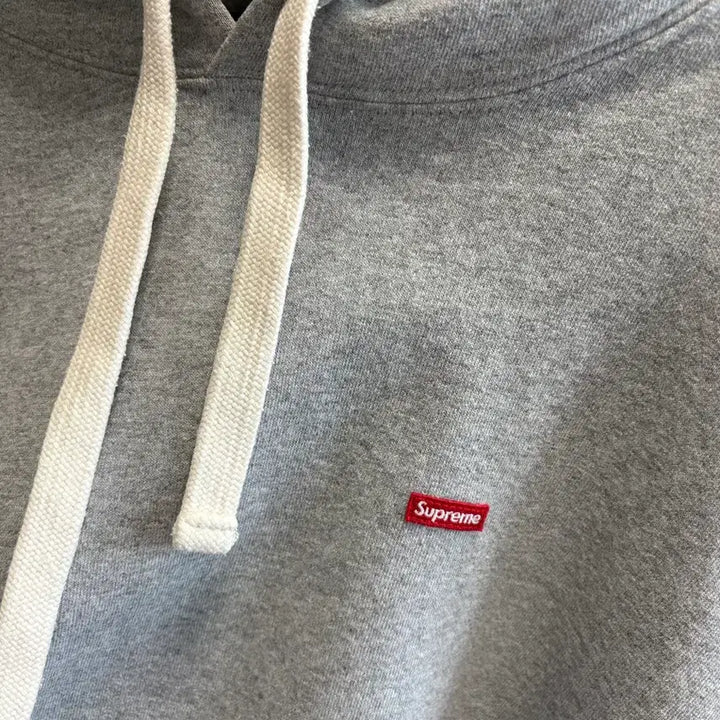 [BUNJANG] Supreme Drawcord Hoodie Heather Grey L / 슈프림 스몰 박스 드로우코드 후드 스웨트셔츠 헤더 그레이 L