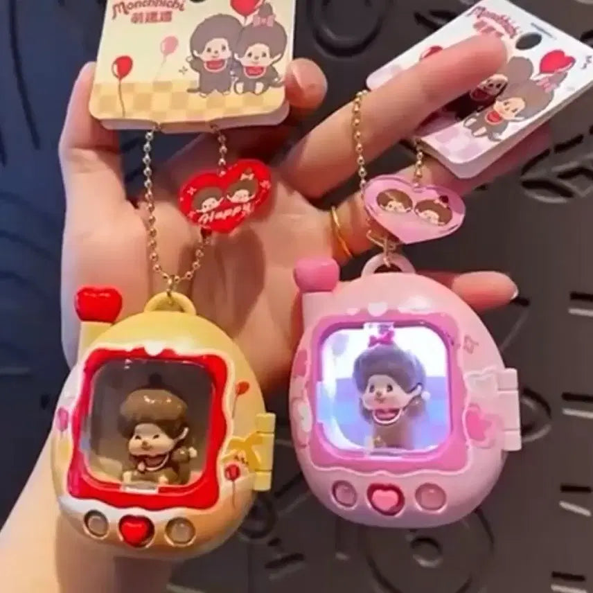 [BUNJANG] Monchhichi Light Keyring 2-Piece Set / 몬치치 라이트 키링 인형 키홀더 2종