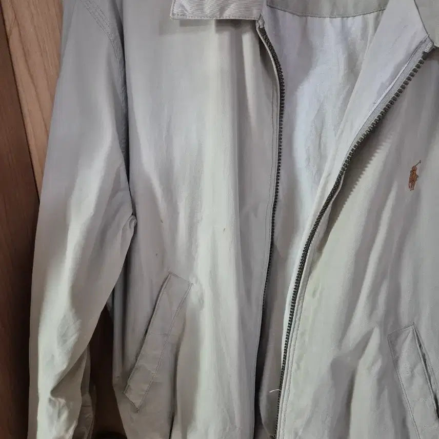 [BUNJANG] Polo Ralph Lauren Bomber Jacket (Beige, Size L) / 폴로 랄프로렌 베이지색 봄버 자켓 L