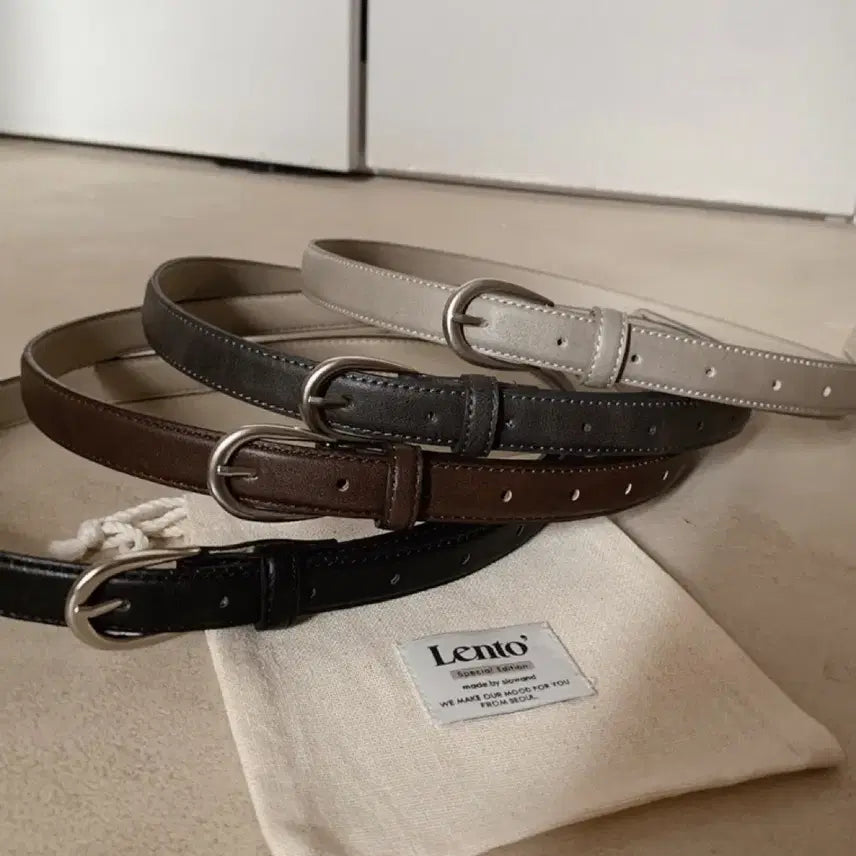 [BUNJANG] LENTO Seasonless Classic Belt - Top Gray / [슬로우앤드] LENTO 시즌리스 클래식 벨트 (belt) - 토프그레이