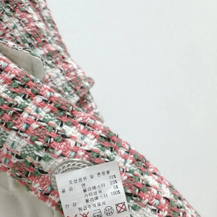 [BUNJANG] Pink Tweed Shirt Jacket / 시슬리 핑크 트위드 셔츠 자켓