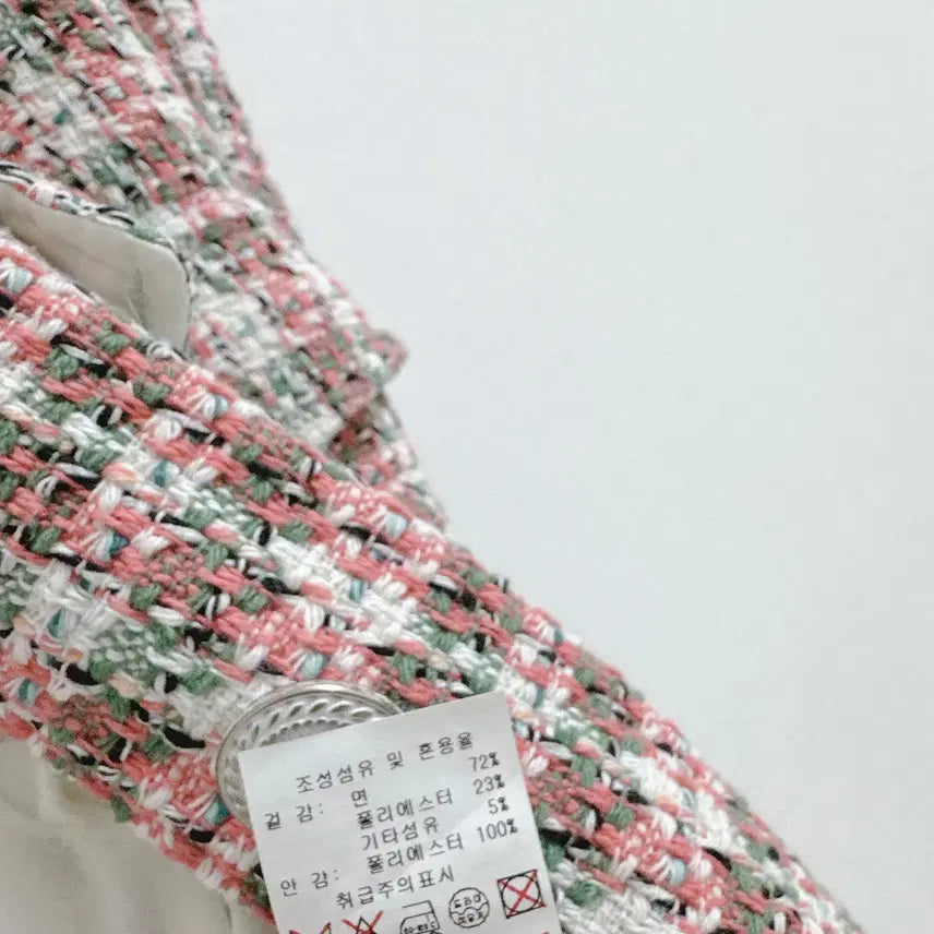 [BUNJANG] Pink Tweed Shirt Jacket / 시슬리 핑크 트위드 셔츠 자켓