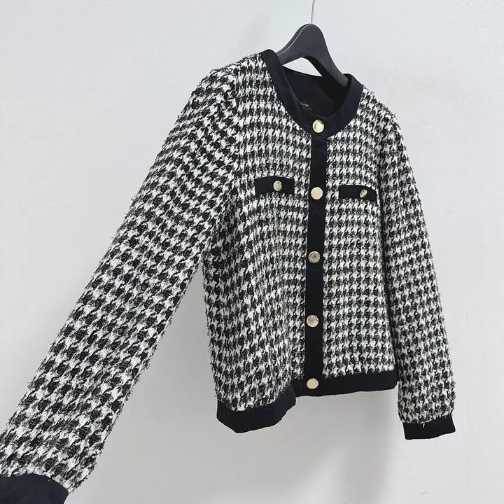 [BUNJANG] Ann Taylor Houndstooth Tweed Jacket / 앤테일러 shimmer 하운드투스 트위드 자켓