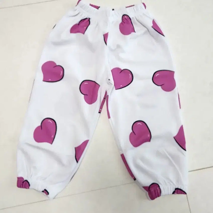 [BUNJANG] Heart 7 Top and Bottom Set / 하트 상하복 7호 (새상품인데 미세얼룩있음)