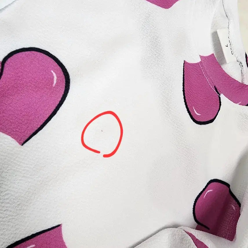 [BUNJANG] Heart 7 Top and Bottom Set / 하트 상하복 7호 (새상품인데 미세얼룩있음)