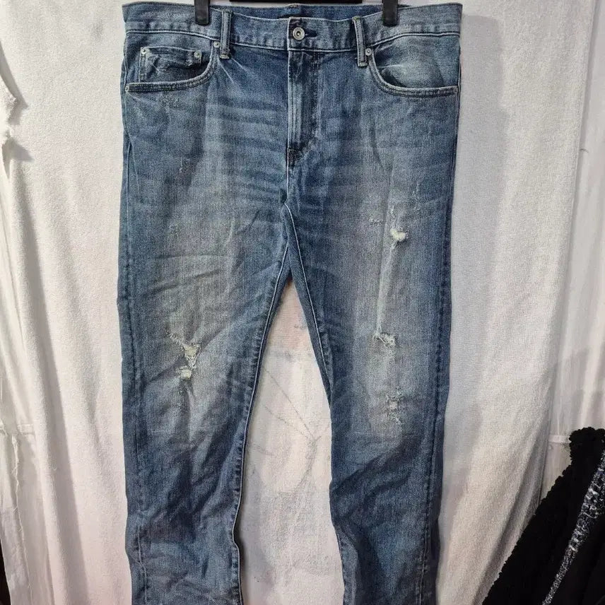 [BUNJANG] Vintage Distressed Denim Jeans / {만원빈티지}(36) 유니클로 데미지 워싱 데님 청바지