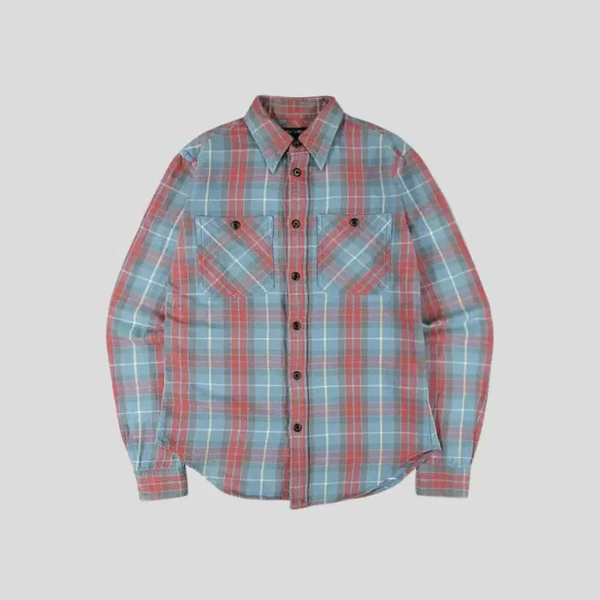 [BUNJANG] Polo Ralph Lauren Double Pocket Super Tartan Check / 폴로랄프로렌 두산 스카이블루 살몬핑크 화이트 배색 타탄체크 더블포켓 슈퍼