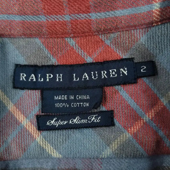 [BUNJANG] Polo Ralph Lauren Double Pocket Super Tartan Check / 폴로랄프로렌 두산 스카이블루 살몬핑크 화이트 배색 타탄체크 더블포켓 슈퍼