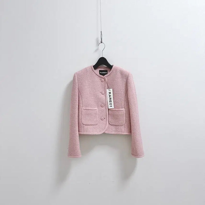 [BUNJANG] RARE01 Pink Tweed Jacket / 레어공일 RARE01 핑크 트위드 자켓