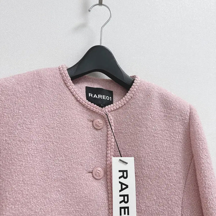 [BUNJANG] RARE01 Pink Tweed Jacket / 레어공일 RARE01 핑크 트위드 자켓
