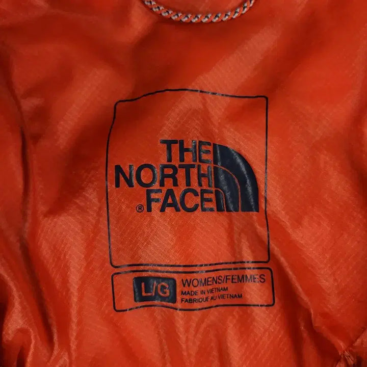 [BUNJANG] No Face Navy Orange Logo Diamond Quilting Raglan PrimaLoft Sweater / 노스페이스 반광 네이비 오렌지 로고 다이아몬드퀼팅 레글런 프리마로프트 써