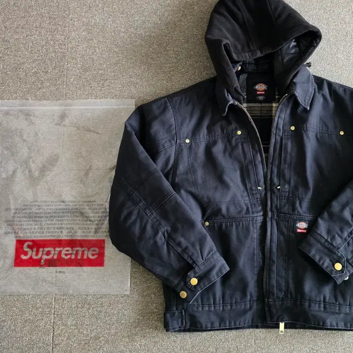 [BUNJANG] Supreme Dickies Work Jacket Black M / Dickies Supreme 디키즈 슈프림 후드 워크자켓 블랙 M수프림