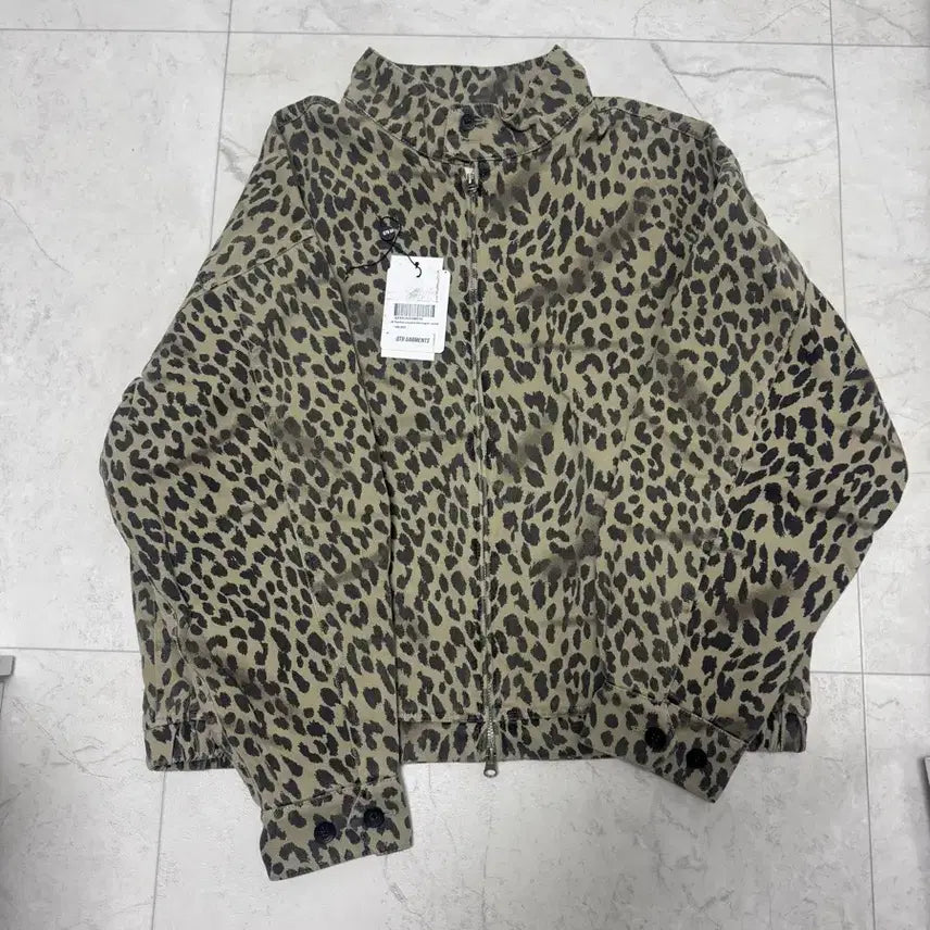[BUNJANG] Cutie8 Garments Leopard Harrington Jacket / 큐티에잇 가먼츠 레오파드 해링턴 자켓 새제품 싸게 팔아요