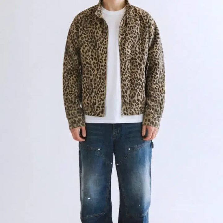 [BUNJANG] Cutie8 Garments Leopard Harrington Jacket / 큐티에잇 가먼츠 레오파드 해링턴 자켓 새제품 싸게 팔아요