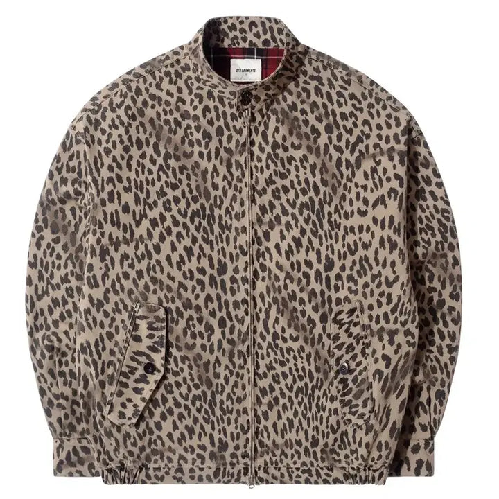 [BUNJANG] Cutie8 Garments Leopard Harrington Jacket / 큐티에잇 가먼츠 레오파드 해링턴 자켓 새제품 싸게 팔아요