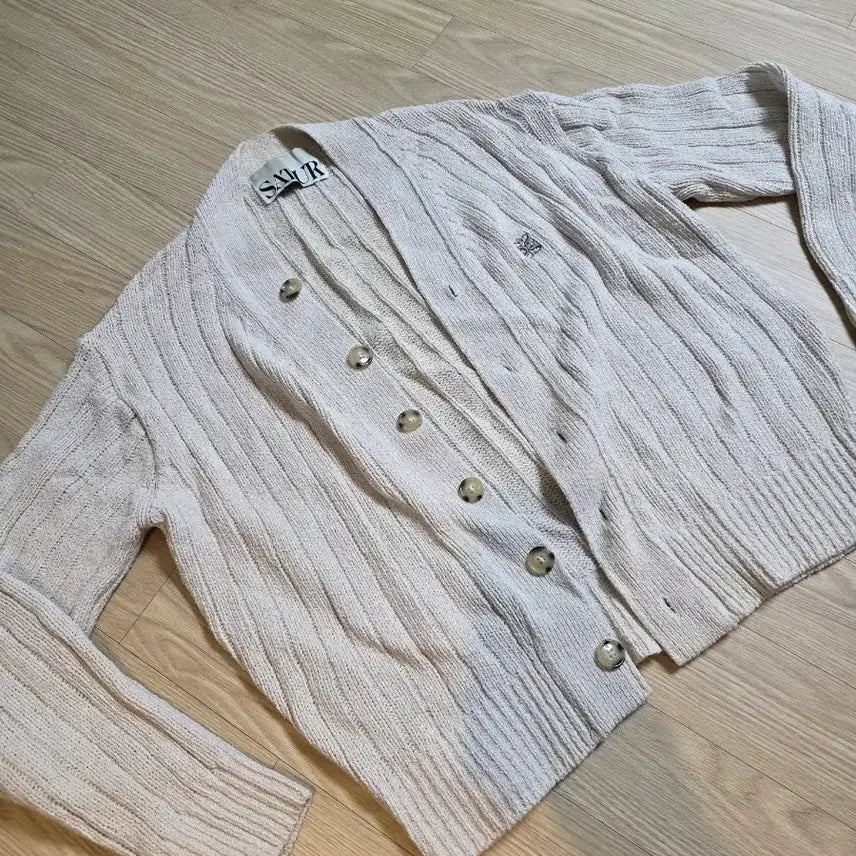 [BUNJANG] Saeer Faro Boucle Cardigan Beige / 세터 파로 부클 가디건 베이지