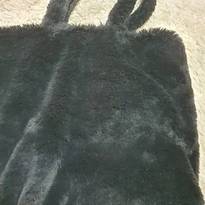 [BUNJANG] LAP Black Fur Tote Bag / 블랙 퍼 토트백 털가방