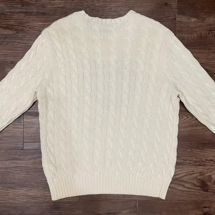[BUNJANG] Polo Ralph Lauren Heart Cable Knit Sweater Ivory / 폴로 랄프로렌 하트 케이블 니트 스웨터 아이보리