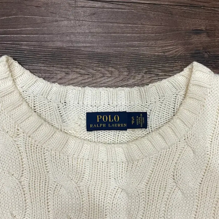[BUNJANG] Polo Ralph Lauren Heart Cable Knit Sweater Ivory / 폴로 랄프로렌 하트 케이블 니트 스웨터 아이보리