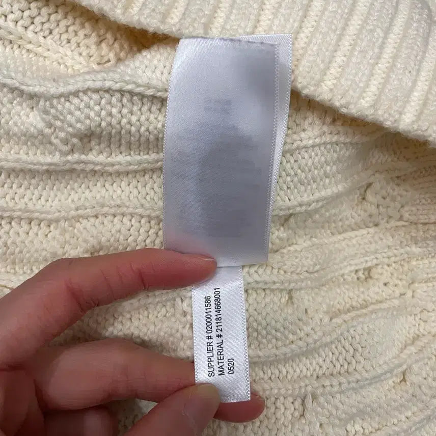 [BUNJANG] Polo Ralph Lauren Heart Cable Knit Sweater Ivory / 폴로 랄프로렌 하트 케이블 니트 스웨터 아이보리
