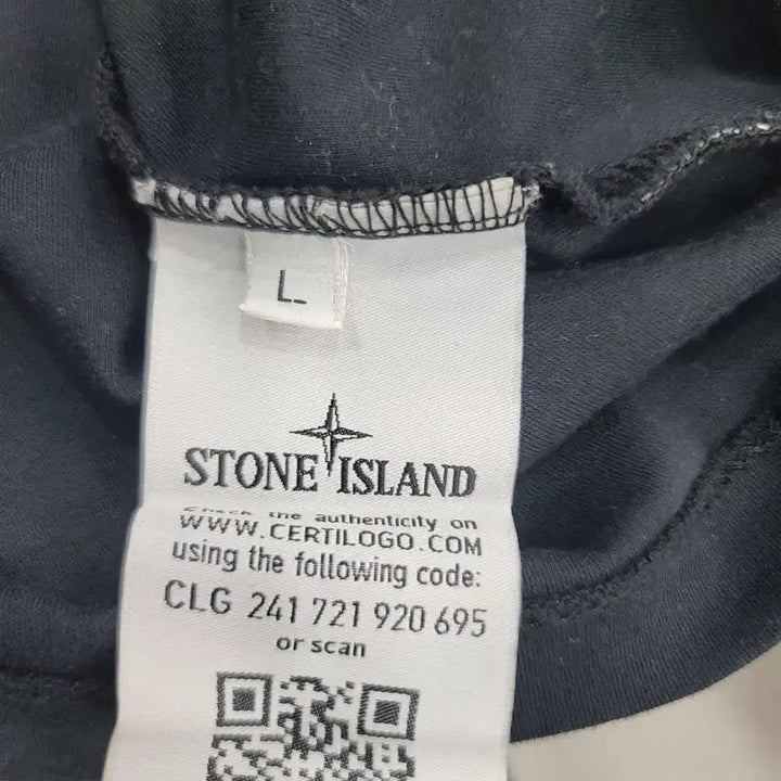 [BUNJANG] Stone Island Long Sleeve T-Shirt / 스톤아일랜드 블랙 긴팔 티셔츠