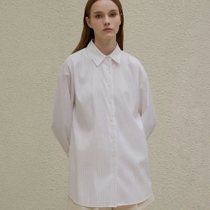 [BUNJANG] Nomer Stripe Basic Shirt Burgundy / 노머 스트라이프 베이직 셔츠 버건디