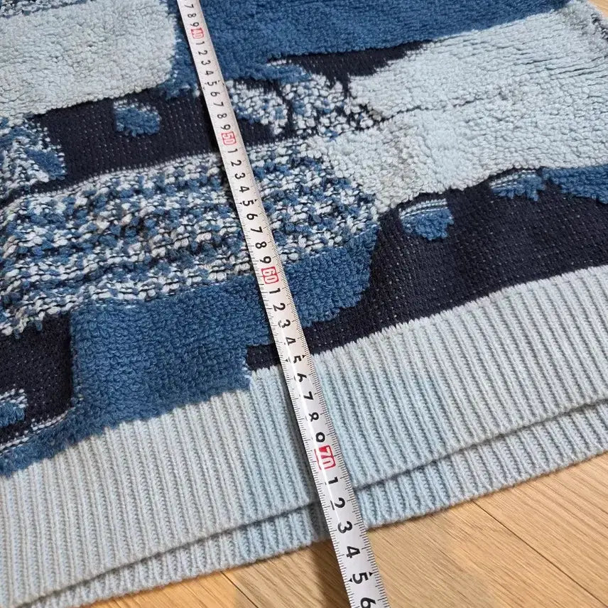 [BUNJANG] Blue Pattern Knit Vest / 블루 패턴 니트 조끼