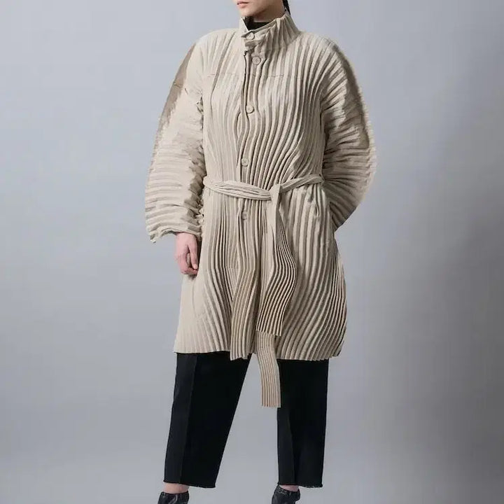 [BUNJANG] Issey Miyake Wavering Coat & Scarf Set / 이청아님 착용)이세이미야케 웨이버링 코트&스카프 ~