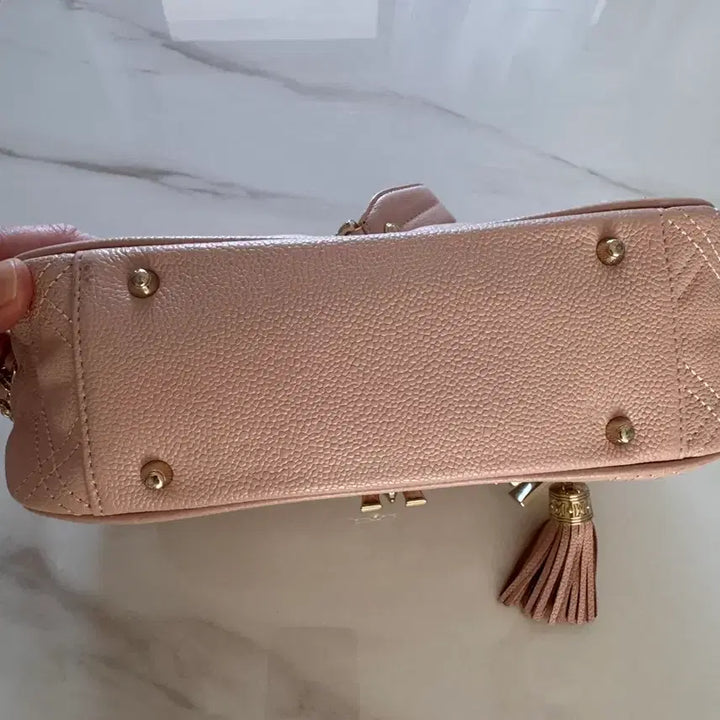[BUNJANG] Metrocity Quilted Chain Shoulder Bag Baby Pink / 정품 메트로시티 퀼팅 체인 숄더백 베이비핑크
