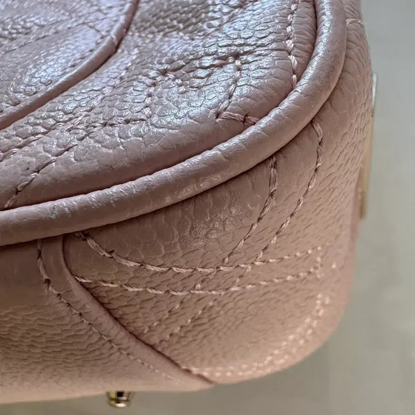 [BUNJANG] Metrocity Quilted Chain Shoulder Bag Baby Pink / 정품 메트로시티 퀼팅 체인 숄더백 베이비핑크