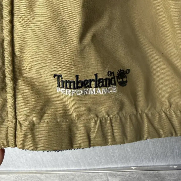 [BUNJANG] Timberland Reversible Khaki Windbreaker Jumper Hoodie / [L]팀버랜드 리버시블 카키색 바람막이 점퍼 후드