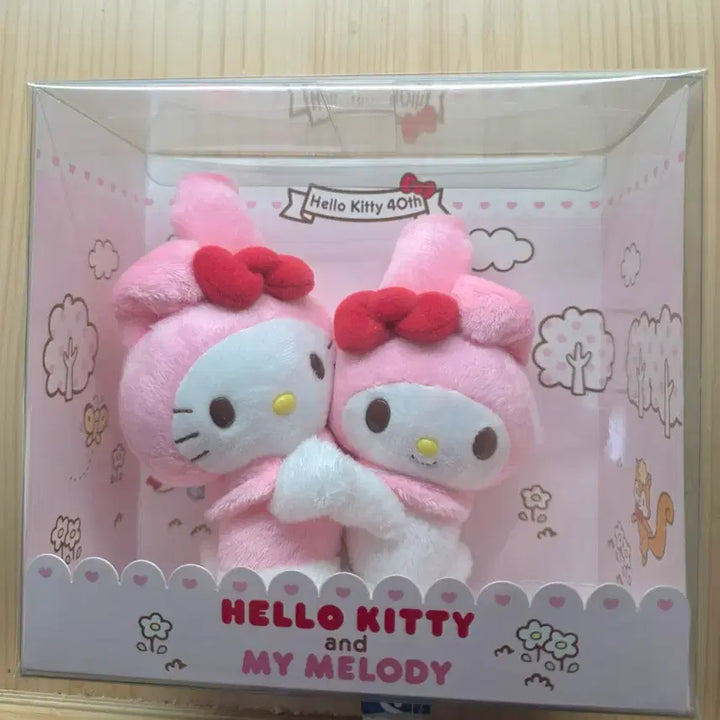 [BUNJANG] My Melody & Hello Kitty 40th Anniversary Hugging Doll / 40주년 마이멜로디 키티 허그 인형
