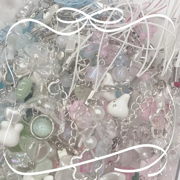 [BUNJANG] Custom Bead Keychain Random Bag / 비즈키링 랜봉