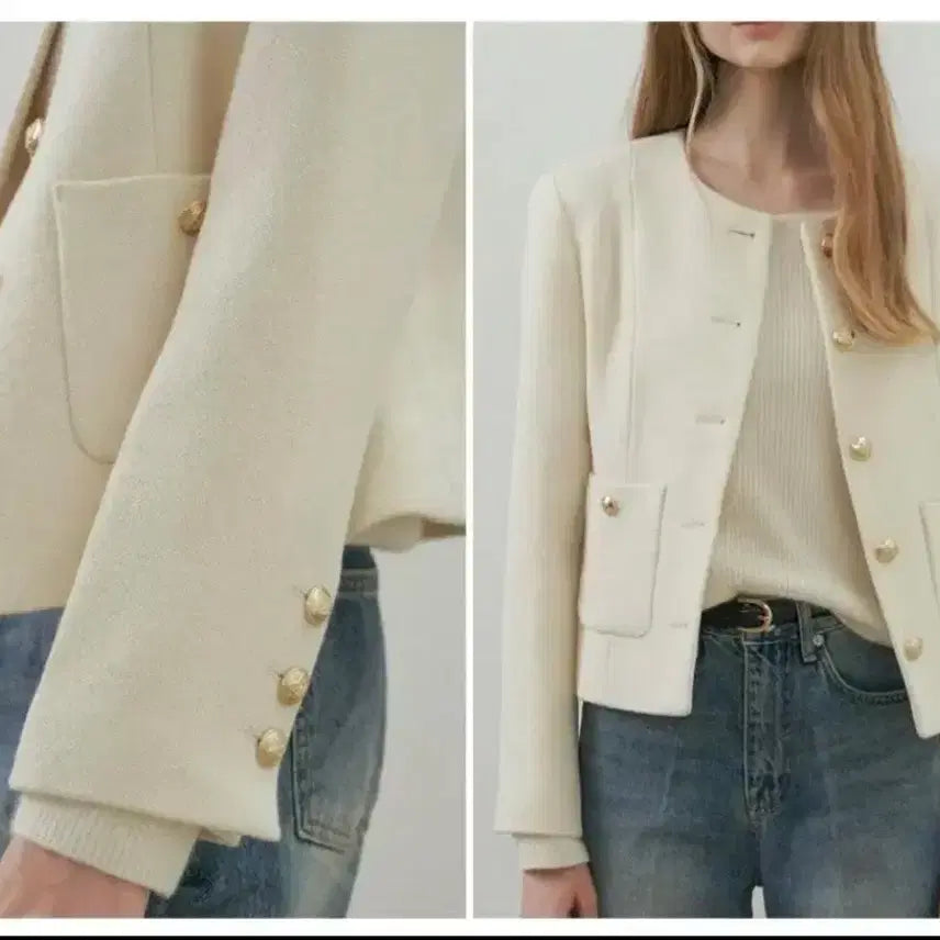 [BUNJANG] Ring Seoul Gold Button Tweed Jacket / 새상품/ 링서울 골드 버튼 트위드 자켓