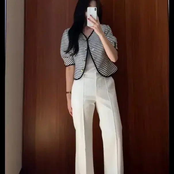 [BUNJANG] Bron Stripe Puff Jacket / 브론 스트라이프 퍼프자켓(새상품)가격내림x