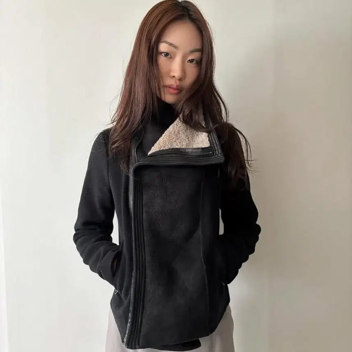 [BUNJANG] Vince Black Suede Jacket / 빈스 블랙 무스탕 자켓 S 사이즈