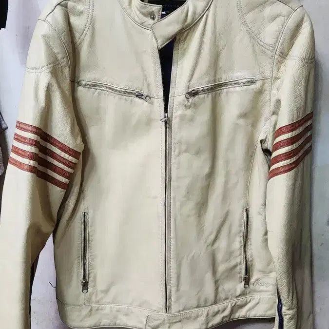 [BUNJANG] Chevignon Rider Leather Jacket / 쉐비뇽 라이더 가죽자켓