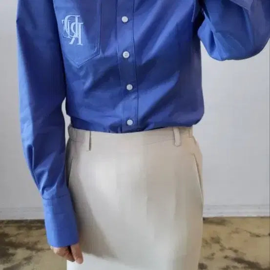 [BUNJANG] Vivian Blue Blouse / 제평 드에스더 비비안 블루 블라우스