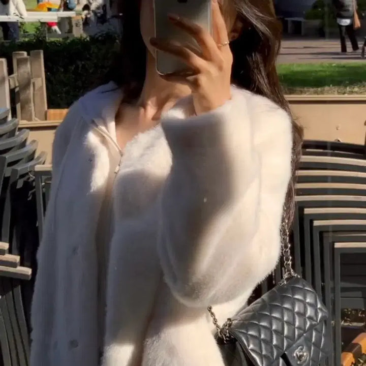 [BUNJANG] Muffluer Fur Coat / 윤슬샵 Muffluer fur coat