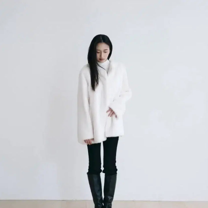 [BUNJANG] Muffluer Fur Coat / 윤슬샵 Muffluer fur coat