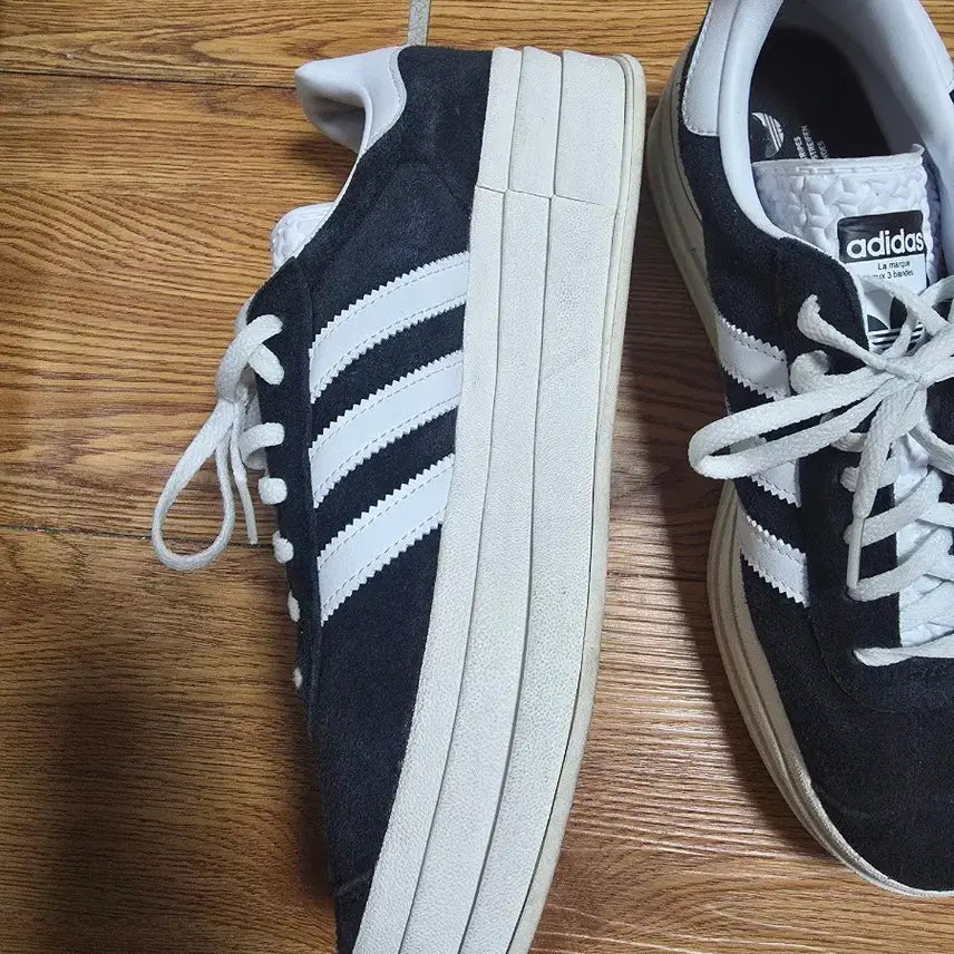 [BUNJANG] Adidas Gazelle Bold Black Sneakers / 아디다스 가젤 볼드 블랙 265