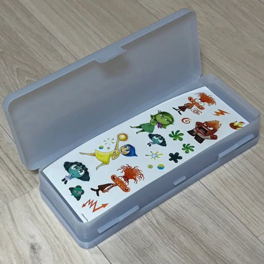 [BUNJANG] Pixar Inside Out 2 Pen Case Blue / 픽사 인사이드아웃2 2단 반투명 필통 블루 (+스티커 동봉)