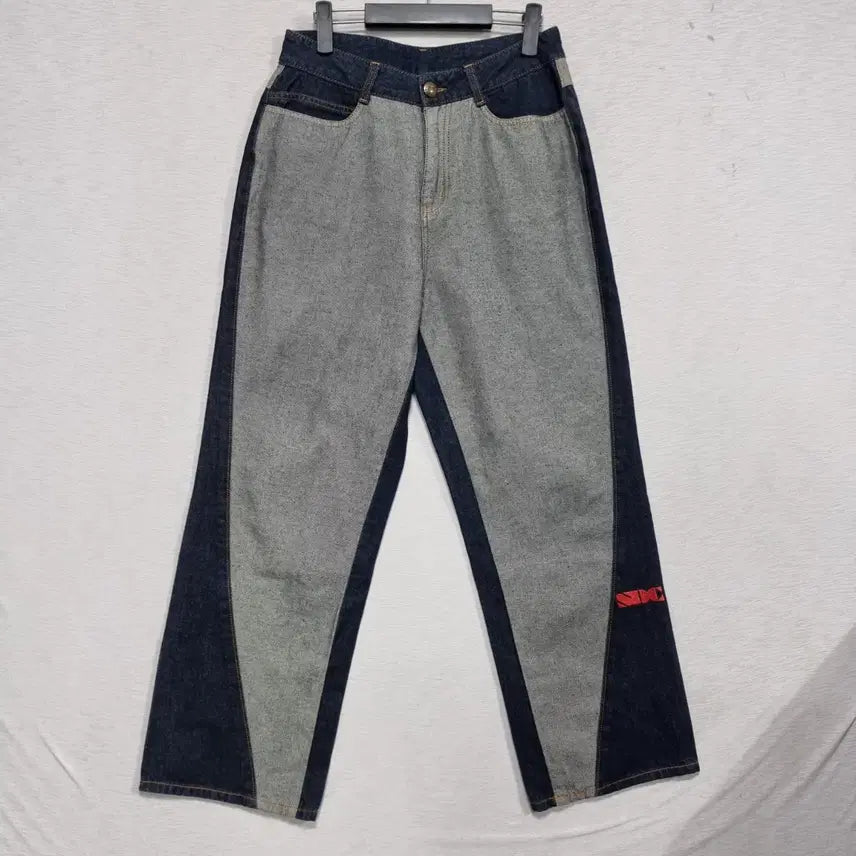 [BUNJANG] Sculptor Combi Denim Pants (Women&