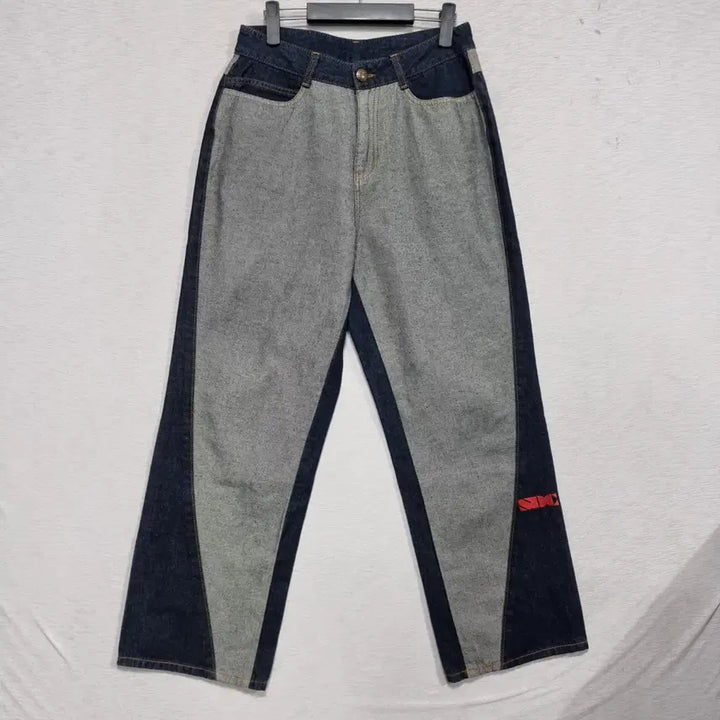 [BUNJANG] Sculptor Combi Denim Pants (Women&