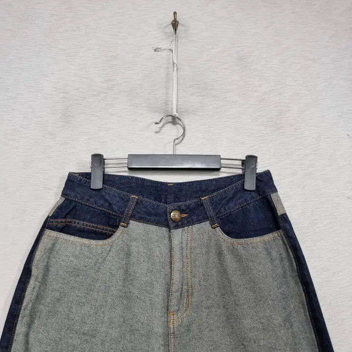 [BUNJANG] Sculptor Combi Denim Pants (Women&