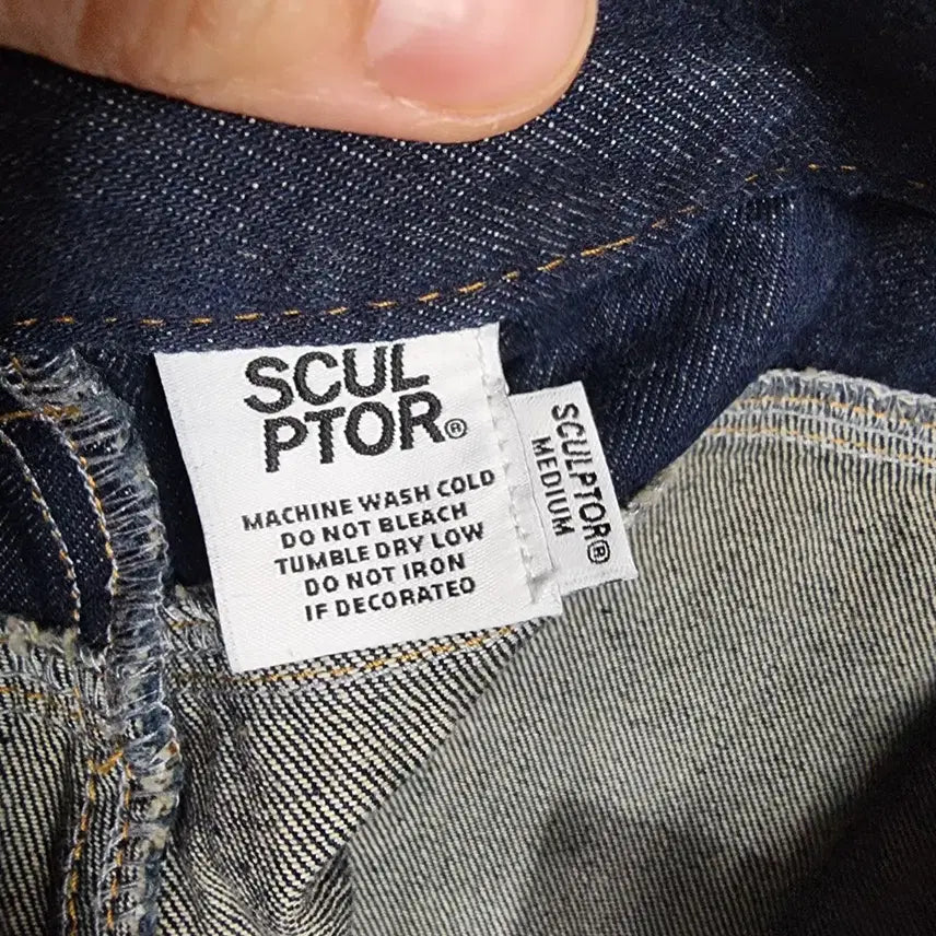 [BUNJANG] Sculptor Combi Denim Pants (Women&