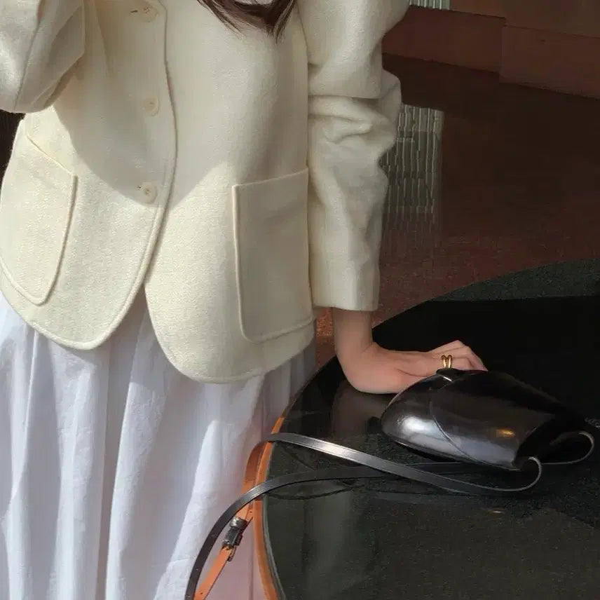 [BUNJANG] Luminar White Blazer Jacket / 루미나 마켓 luminar 화이트 블레이저 자켓